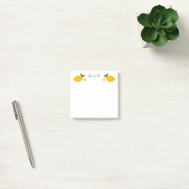 Notas Post-it® Lemons CUSTOM Name Cute Illustration  (Oficina)