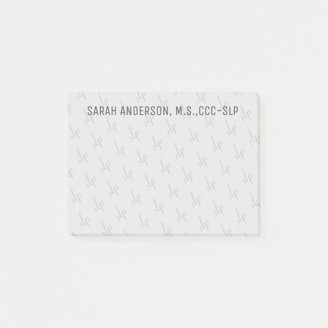Notas Post-it® Lenguaje de voz de nombre personalizado Patólogo S (Anverso)