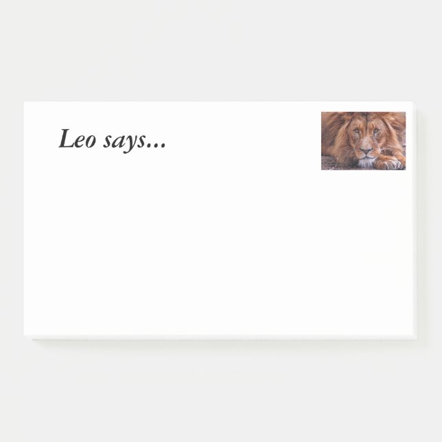 Notas Post-it® León africano (Anverso)