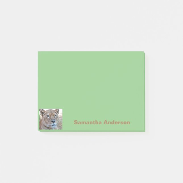 Notas Post-it® Leona personalizada (Anverso)