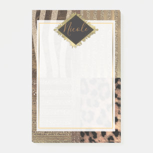 Notas Post-it® Leona Safari Chic Jungla Glam Moderno Tendencia