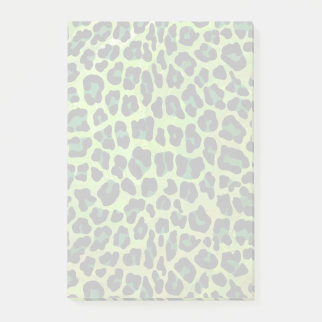 Notas Post-it® Leopard Black and Green Print (Anverso)