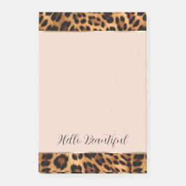 Notas Post-it® Leopard Print Rubor Moda rosa Glam de oro