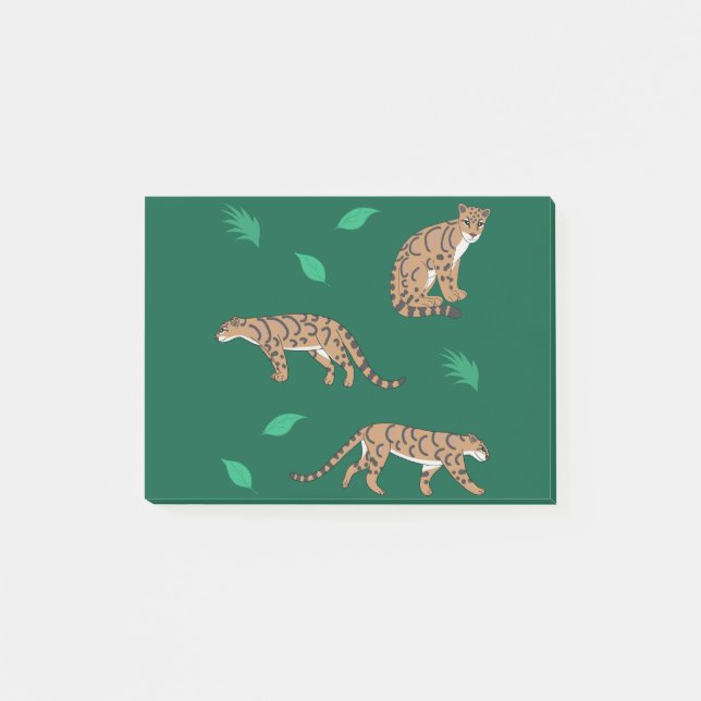 Notas Post-it® Leopardo nebuloso (Anverso)