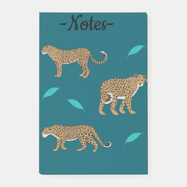 Notas Post-it® Leopardos (Anverso)