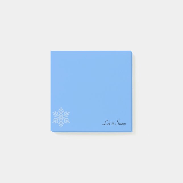 Notas Post-it® Let it Snow Blue Post-it Notes (Anverso)