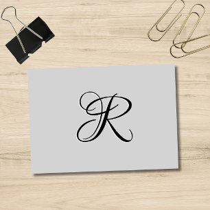 Notas Post-it® Letra blanca 3D caligrafía carta inicial Gris Pa