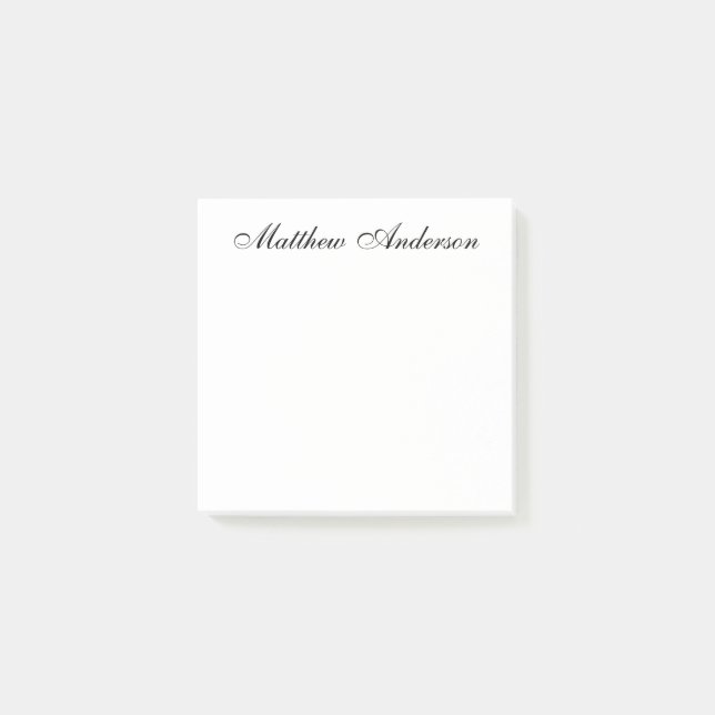 Notas Post-it® Letra cursiva elegante (Anverso)