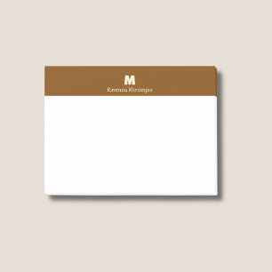 Notas Post-it® Letra de Monograma de Nombre Personalizado de Colo