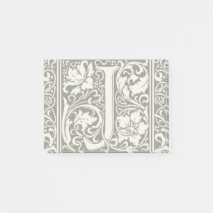 Notas Post-it® Letra J Monograma medieval Art Nouveau