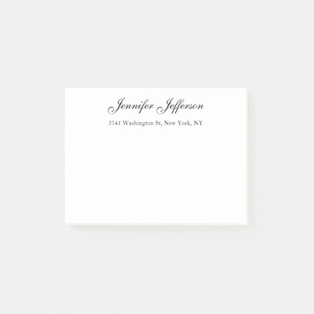 Notas Post-it® Letra manuscrita moderna elegante sencilla profesi (Anverso)