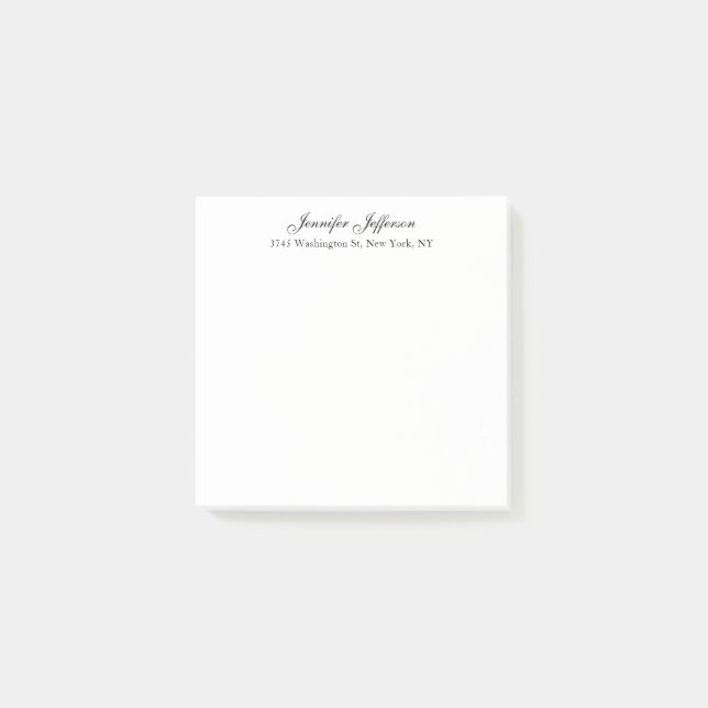 Notas Post-it® Letra manuscrita moderna elegante simple profesion (Anverso)