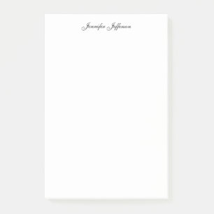 Notas Post-it® Letra moderna elegante simple nombre profesional