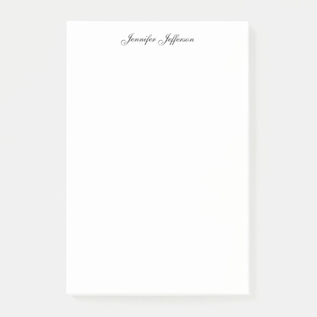 Notas Post-it® Letra moderna elegante simple nombre profesional (Anverso)