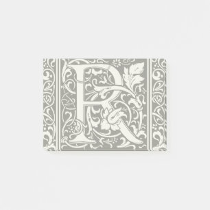 Notas Post-it® Letra R Monograma medieval Art Nouveau