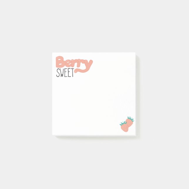 Notas Post-it® Letras de fresa (Anverso)
