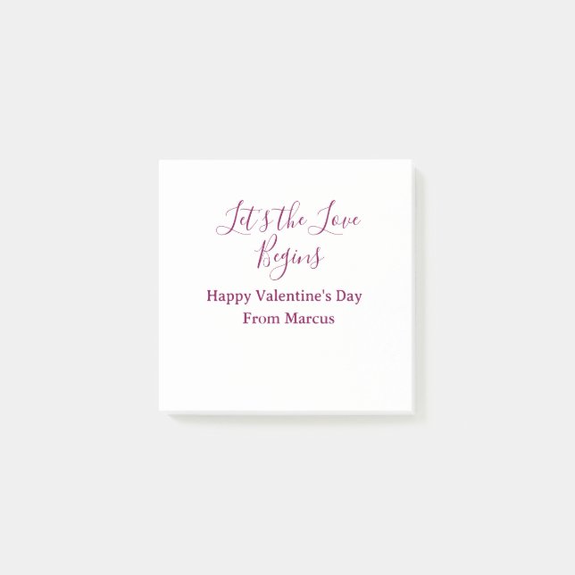 Notas Post-it® lets the fun begins happy new year name year simpl (Anverso)