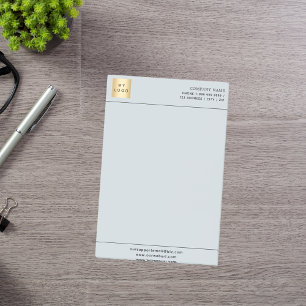 Notas Post-it® Leyenda del logo de la empresa gris