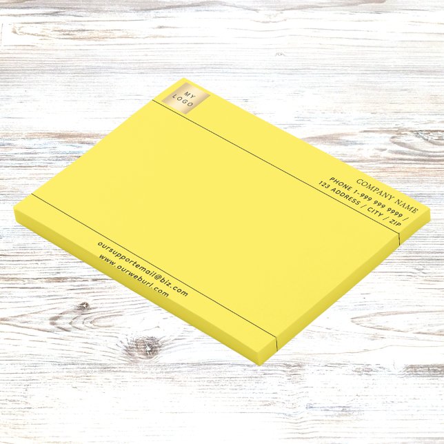 Notas Post-it® Leyenda del logo de un negocio amarillo (Subido por el creador)