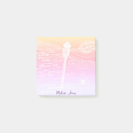 Notas Post-it® Libélula personalizada gradiente pastel
