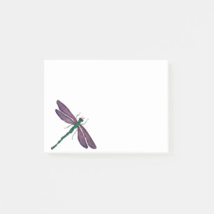 Notas Post-it® Libélula púrpura y verde