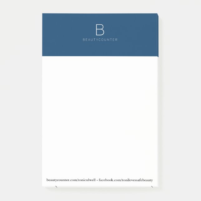Notas Post-it® Libreta del consultor de Beautycounter (Anverso)