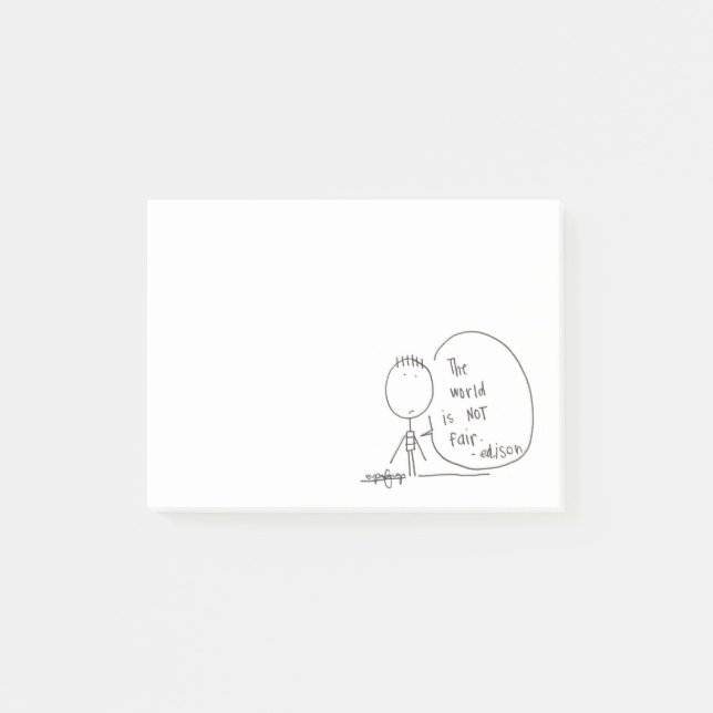 Notas Post-it® Libreta injusta (Anverso)