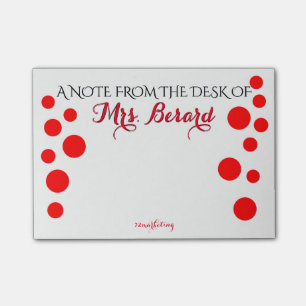 NOTAS POST-IT® LIBRETA PERSONALIZADA DEL ESCRITORIO DEL PROFESOR