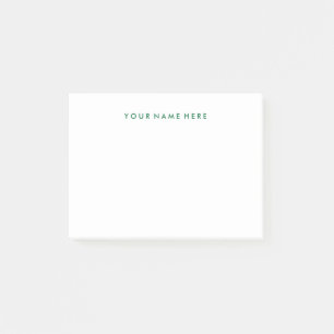 Notas Post-it® Libreta verde moderna simple del Poste-it®
