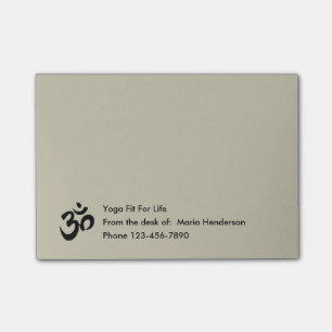 Notas Post-it® Libretas pegajosas del símbolo de la yoga