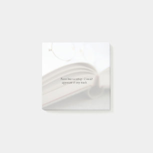 Notas Post-it® Libro con desvanecimiento de gafas