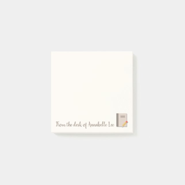 Notas Post-it® Libro y lápiz (Anverso)