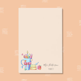 Notas Post-it® Libros Apple y Hearts Teacher Notes