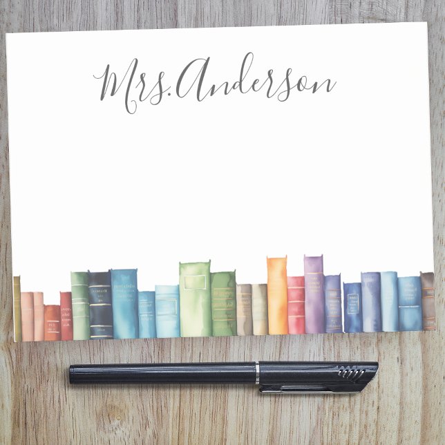 Notas Post-it® Libros de Acuarela Bibliotecario Maestro (Subido por el creador)