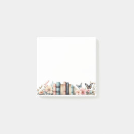 Notas Post-it® Libros de mariposa acuarela floral