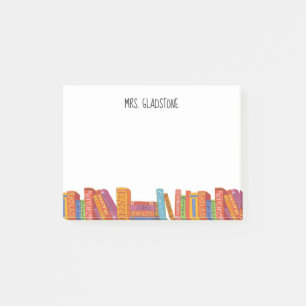 Notas Post-it® Libros escolares de profesores Añadir nombre 4 x 3