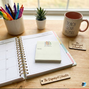 Notas Post-it® Libros Personalizados de Acuarela De La Mesa De T