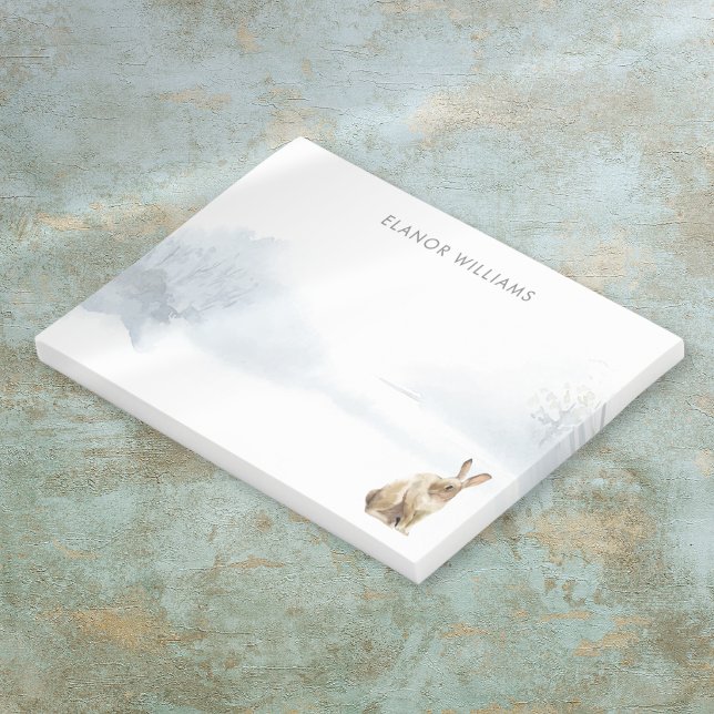 Notas Post-it® Liebre de nieve de campo de madera de invierno (Winter Woodland Country Snow Hare Post-it Notes)