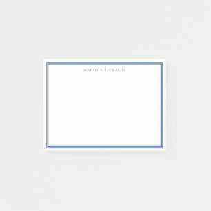 Notas Post-it® Ligera Marina Azul Frontera básica personalizada