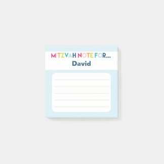 Notas Post-it® Light Blue Mitzvah Nota: 3x3 Sticky Pad