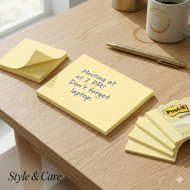 Notas Post-it® Light Canary Simple 4" x 3"