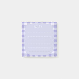 Notas Post-it® light lavender Plaid Note Design