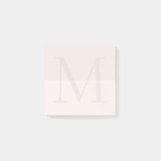 Notas Post-it® Light Pink Monogram Initial 