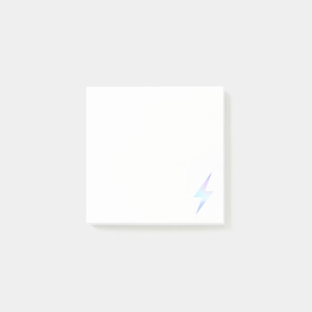 Notas Post-it® Lightning Bolt Post It Notes / White (Anverso)