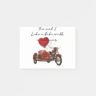 Notas Post-it® Like a bike with a sidecar