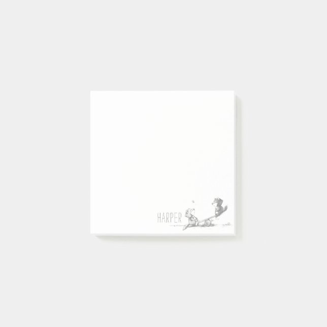 Notas Post-it® Lil Wolf See-Saw Post-it Notes (Anverso)