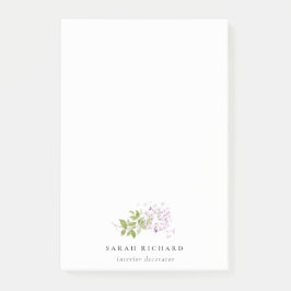 Notas Post-it® Lilac Cottage Garden Watercolor Floral Bunch