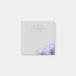 Notas Post-it® Lilac Dahlia Monograma Floral Nombre personalizado