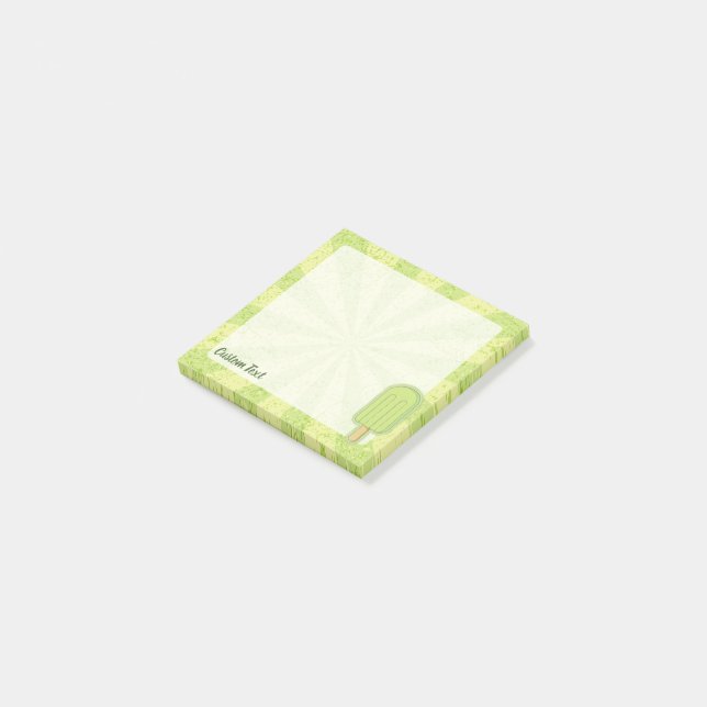 Notas Post-it® Lime Ice Cream Stick (En perspectiva)
