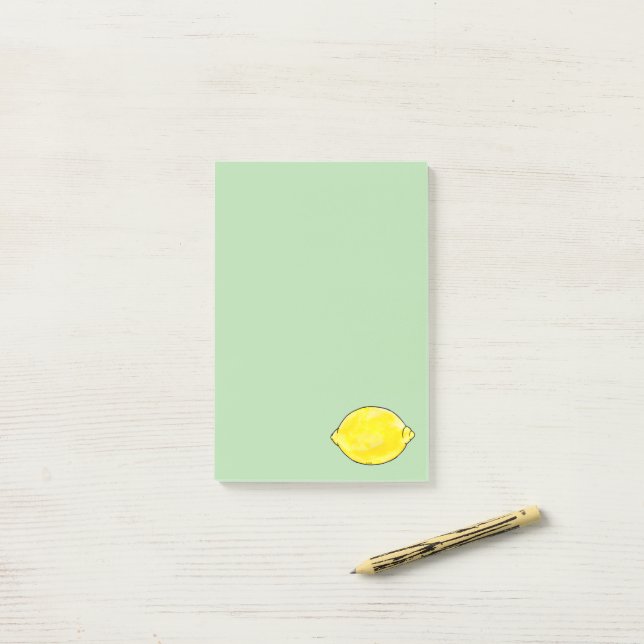Notas Post-it® limón acuarela en verde (Escritorio)